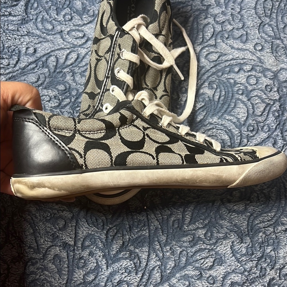 Coach Black and White Sneakers - Picture 5 of 9